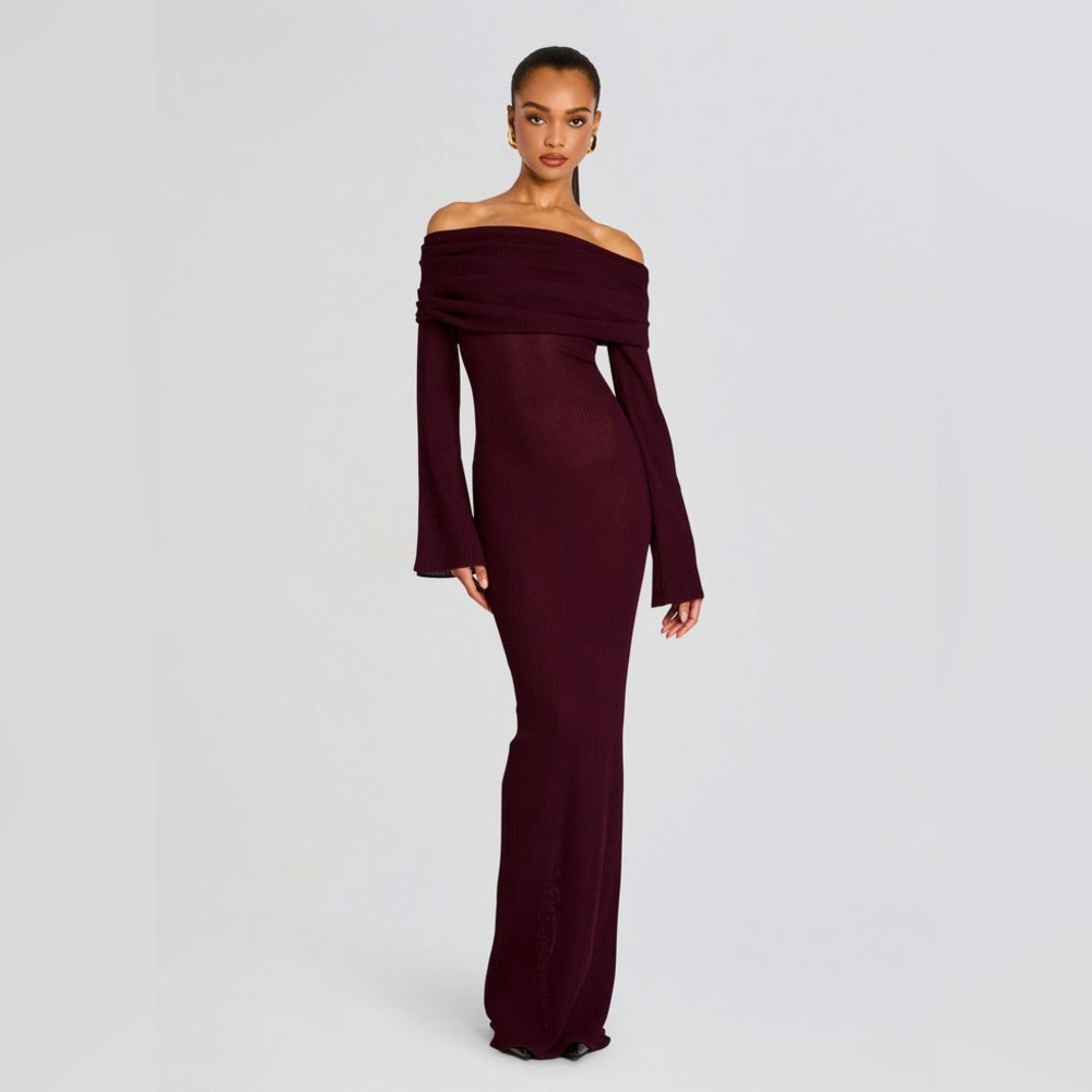 SER.O.YA Galleria Merlot Knit Maxi Dress